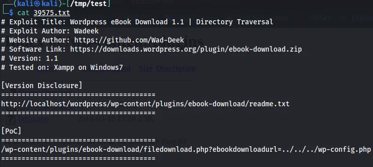 Directory traversal vulnerability in Wordpress site